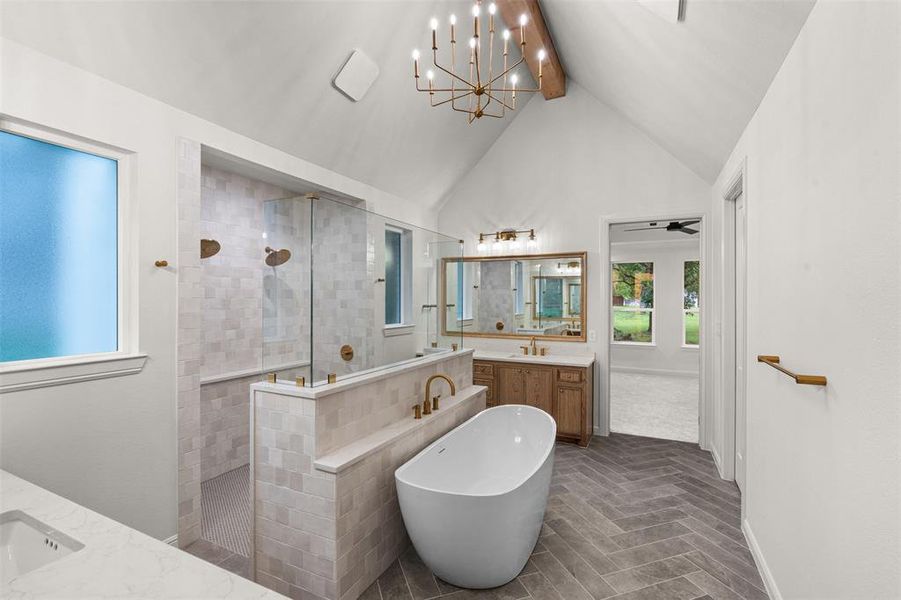 Furnished interior view inside a new home in Pecan Plantation, Granbury (Image 15). Furnished interior view inside a new home in Pecan Plantation, Granbury (Image 15).