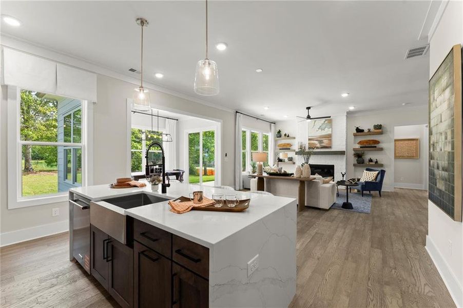 Furnished interior view inside a new home in Hillgrove Preserve, Powder Springs (Image 42).