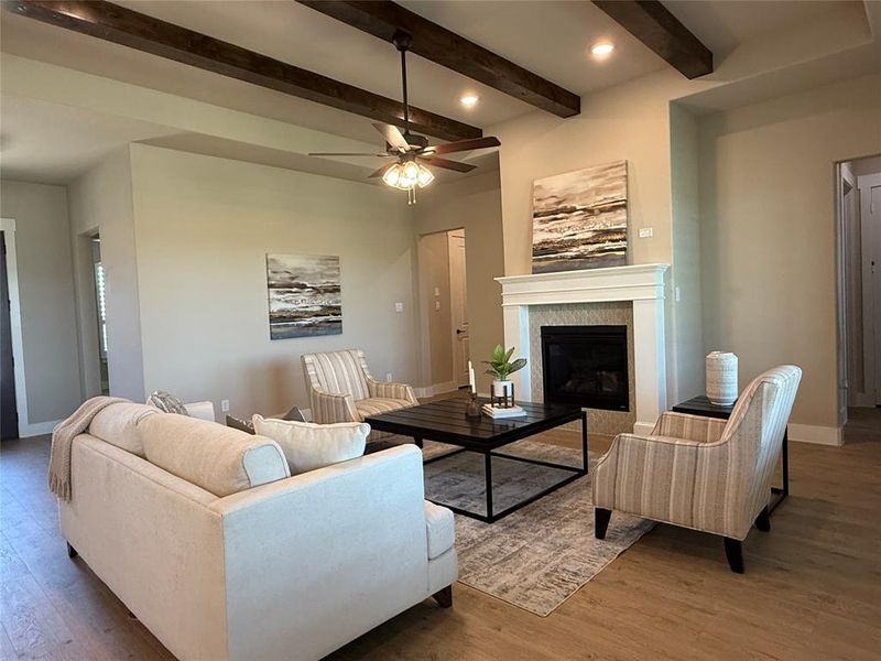Furnished interior view inside a new home in Ladera at the Reserve, Mansfield (Image 25).