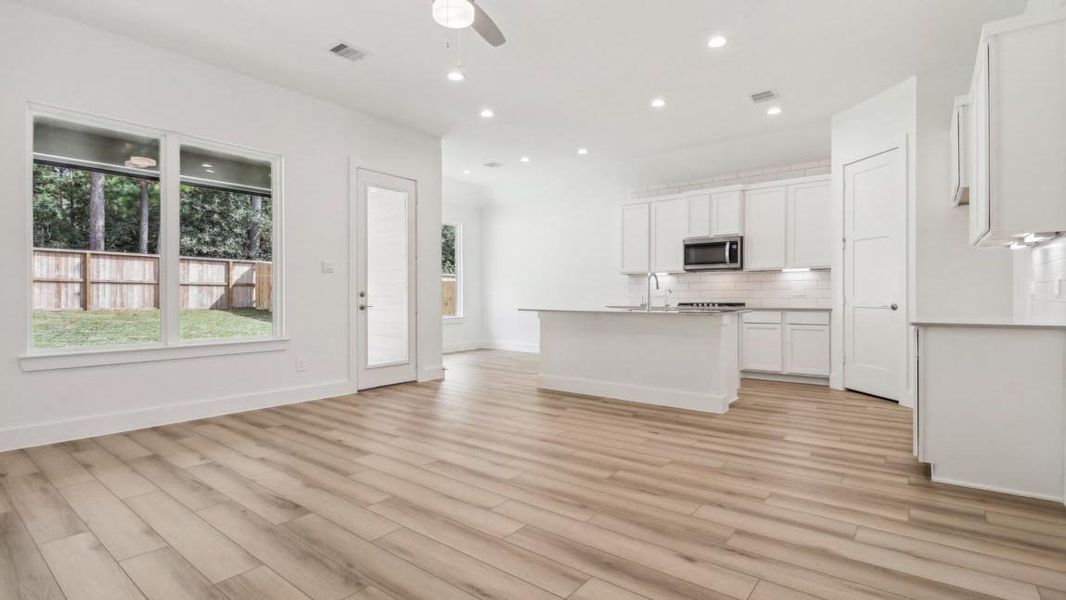 Representative unfurnished interior of a home built from the Opal by D.R. Horton in Mill Creek Estates, Magnolia (Image 18). Representative unfurnished interior of a home built from the Opal by D.R. Horton in Mill Creek Estates, Magnolia (Image 18).