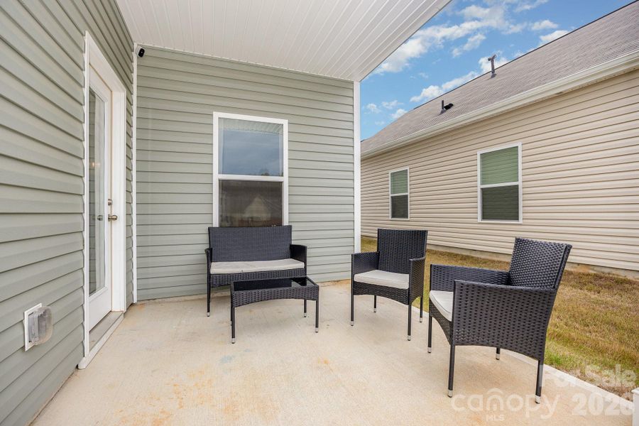 Exterior details and patio area of a home in Country Club Village, Salisbury (Image 22). Exterior details and patio area of a home in Country Club Village, Salisbury (Image 22).