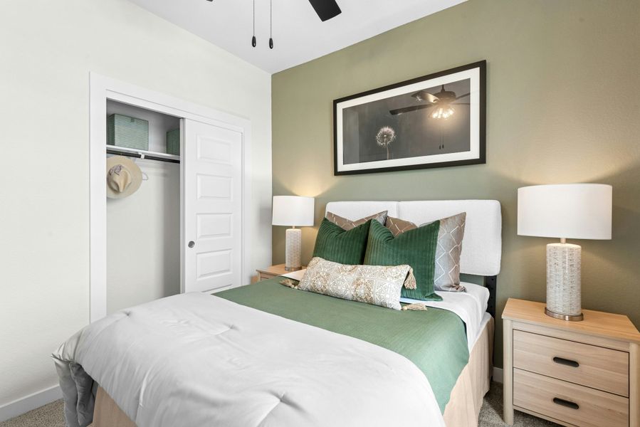 Representative furnished interior of a home built from the Bluebonnet by Scott Felder Homes in Mayfair, New Braunfels (Image 26). Representative furnished interior of a home built from the Bluebonnet by Scott Felder Homes in Mayfair, New Braunfels (Image 26).