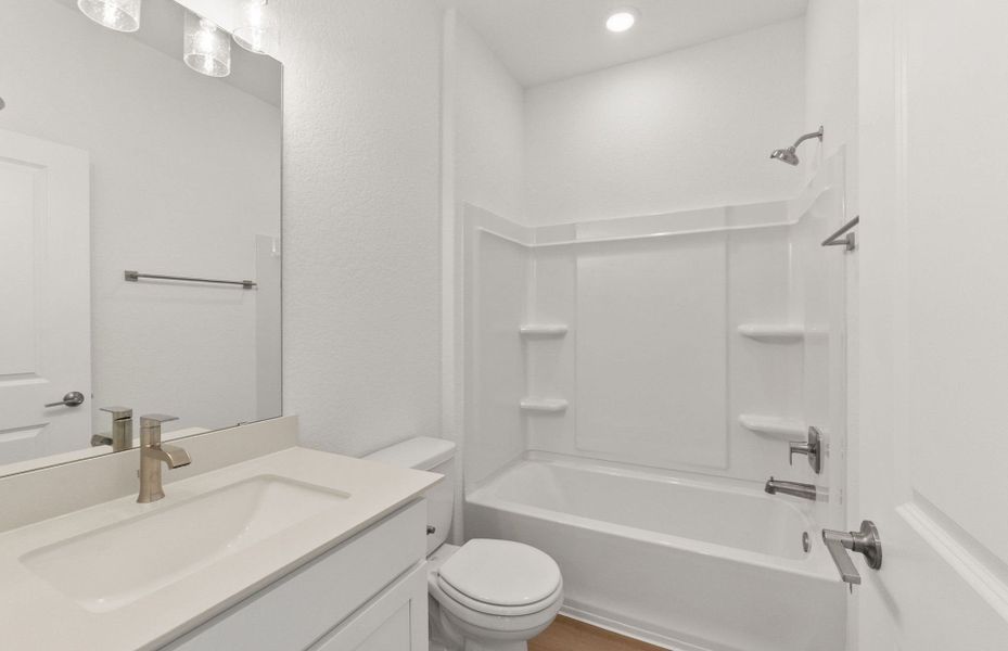 Furnished interior view inside a new home in Saddleback at Santa Rita Ranch, Liberty Hill (Image 9). Furnished interior view inside a new home in Saddleback at Santa Rita Ranch, Liberty Hill (Image 9).