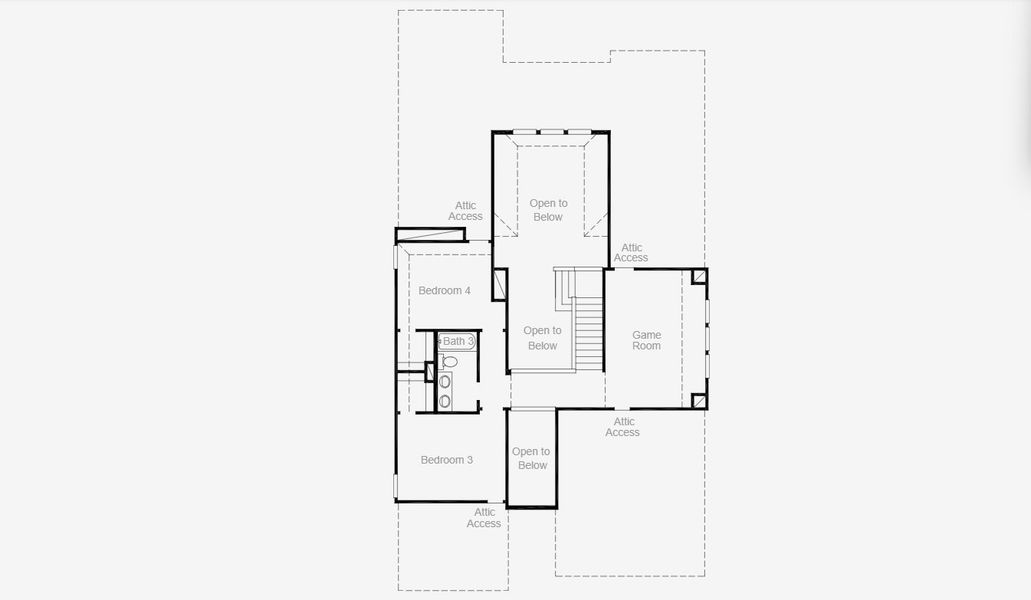 2D floor plan layout for the Delta by Coventry Homes in Parkside on the River 50', Georgetown, TX (Image 3).