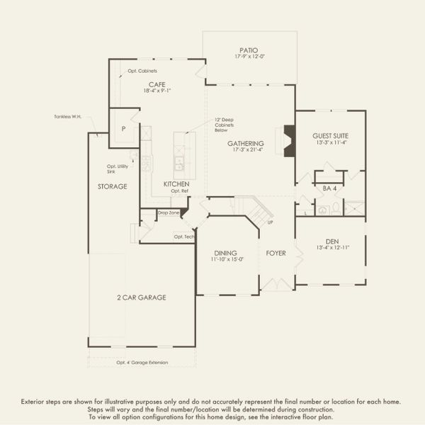 2D floor plan layout for the Worthington by John Wieland in Willow Ridge, Nolensville, TN (Image 23).