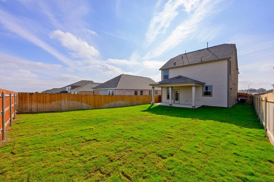 Exterior details and patio area of a home in Salerno - Heritage Collection, Round Rock (Image 20). Exterior details and patio area of a home in Salerno - Heritage Collection, Round Rock (Image 20).