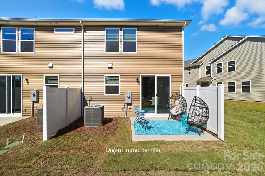 Exterior details and patio area of a home in Bailey Run, Charlotte (Image 18).