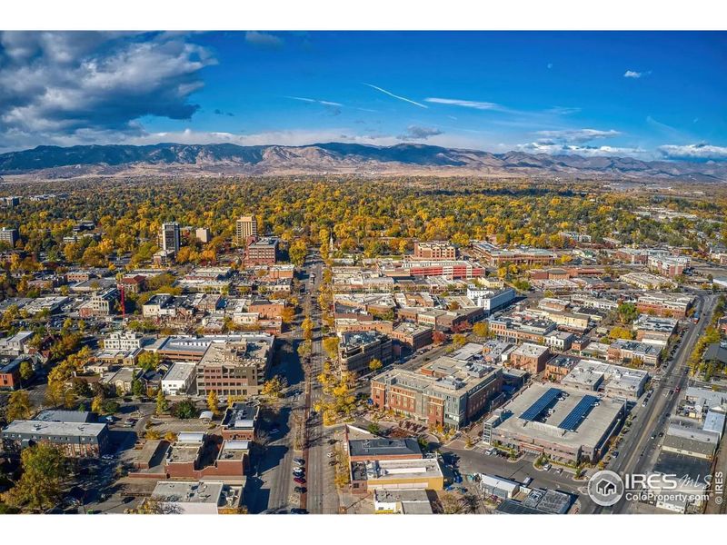 Old Town Fort Collins Aerial