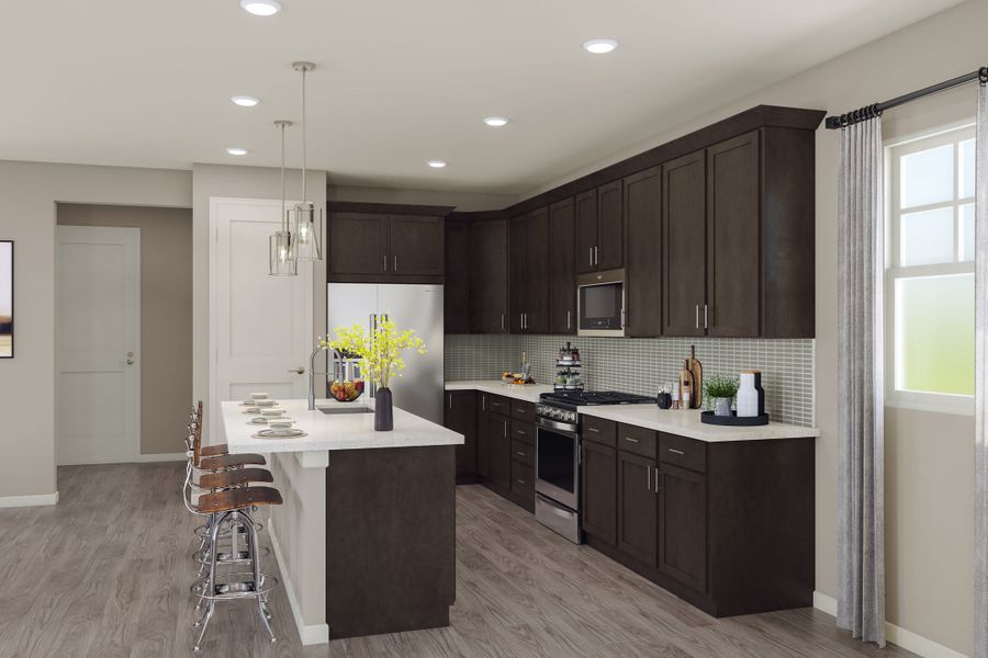 Representative furnished interior of a home built from the 2804 by Tri Pointe Homes in The Aurora Highlands, Aurora (Image 11).