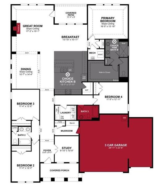 Beazer Homes The Villages of Hurricane Creek Driftwood Floorplan.