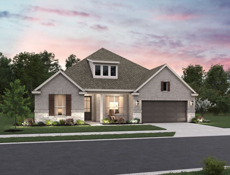 Representative exterior photo of a completed home built from the Carmen by Ashton Woods in Sunday Creek at Kinder Ranch, San Antonio, TX (Image 18).
