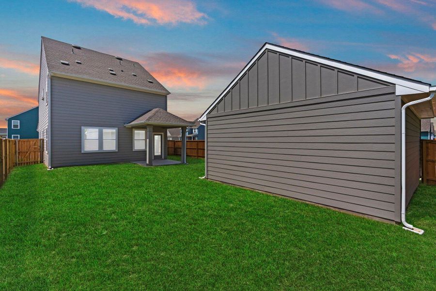 Rear of Home and Private Backyard Rear of Home and Private Backyard
