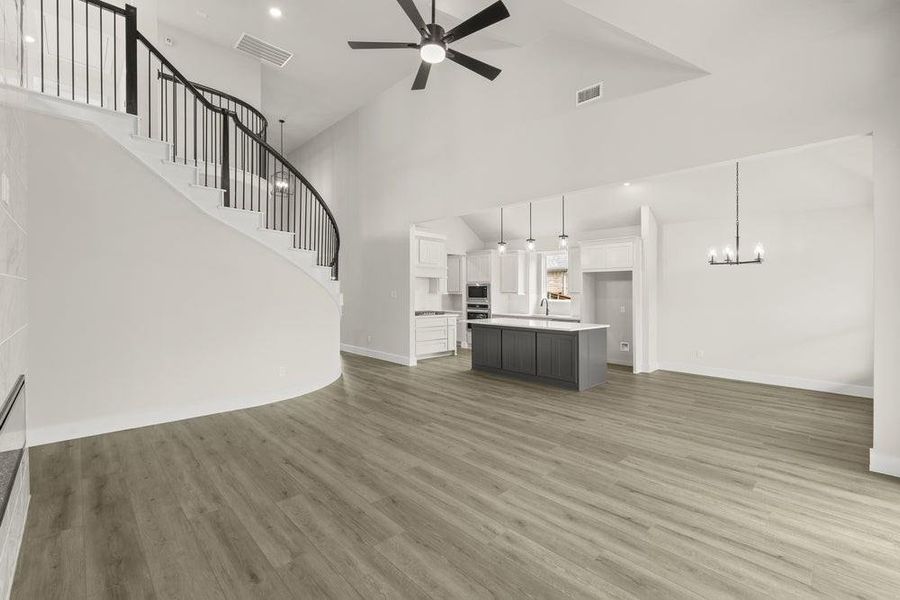 Spacious, unfurnished interior of a new home in Valencia on The Lake, Little Elm (Image 8). Spacious, unfurnished interior of a new home in Valencia on The Lake, Little Elm (Image 8).