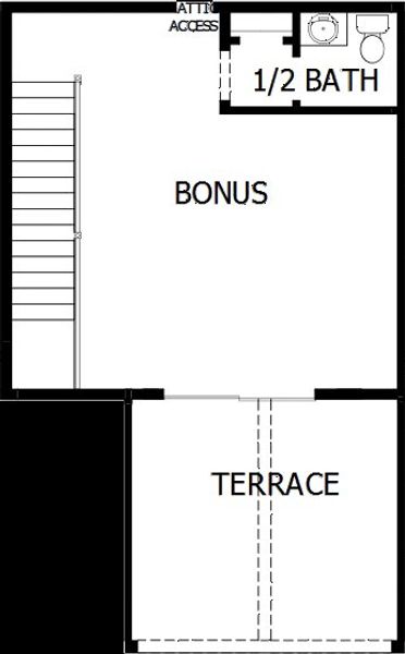 2D floor plan layout of this home in Hillside at Las Colinas, Irving, TX (Image 4).