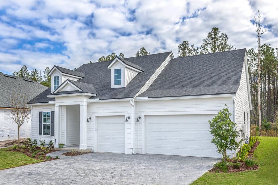Representative exterior photo of a completed home built from the Alexander by Riverside Homes in Hidden Creek at SilverLeaf Phase 2, St. Augustine, FL (Image 21). Representative exterior photo of a completed home built from the Alexander by Riverside Homes in Hidden Creek at SilverLeaf Phase 2, St. Augustine, FL (Image 21).