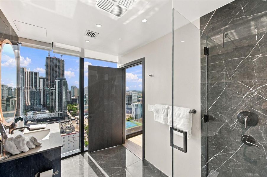 Furnished interior view inside a new home in , Miami (Image 12).