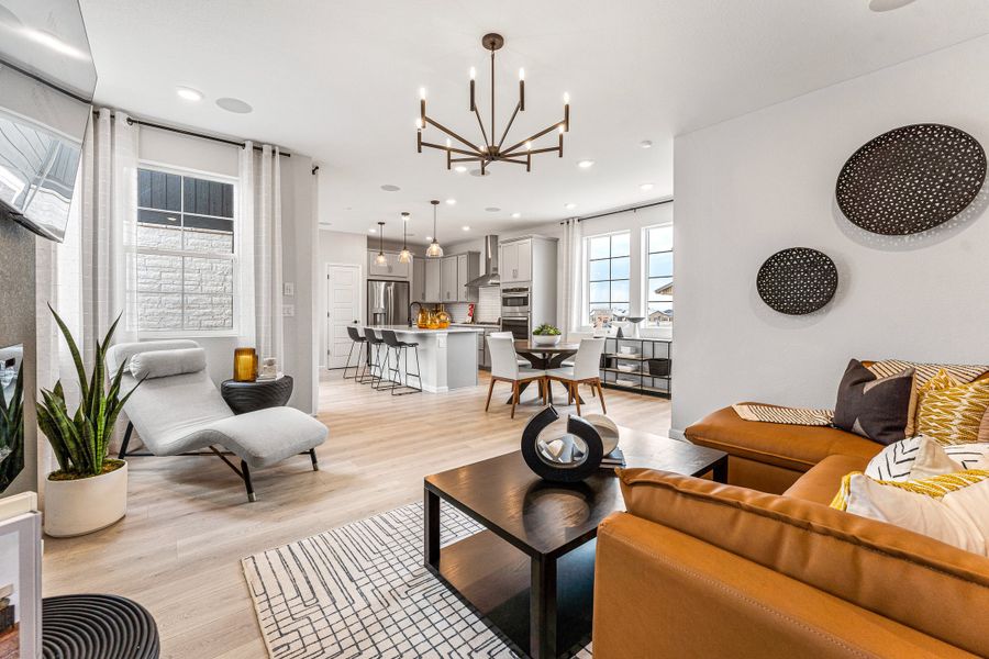 Furnished interior view inside a new home in Parterre, Thornton (Image 13). Furnished interior view inside a new home in Parterre, Thornton (Image 13).