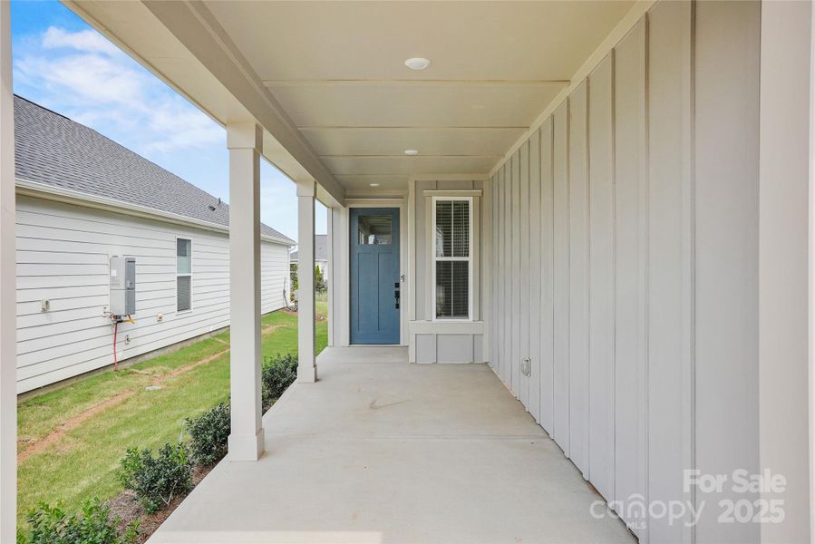 Spacious and welcoming front porch