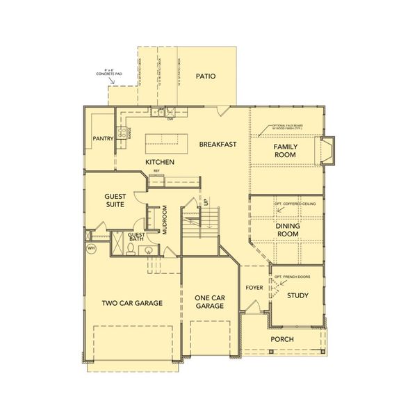 2D floor plan layout for the Richard by Kerley Family Homes in Walters Creek, Douglasville, GA (Image 3). 2D floor plan layout for the Richard by Kerley Family Homes in Walters Creek, Douglasville, GA (Image 3).