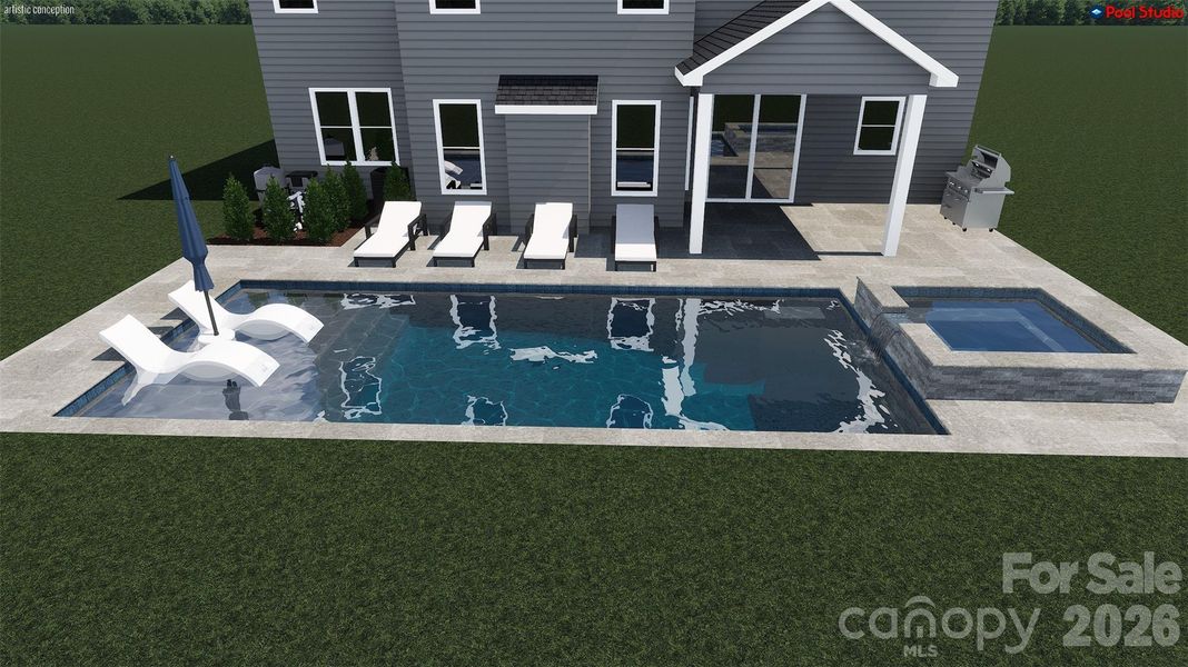 Potential pool rendering for homesite 95