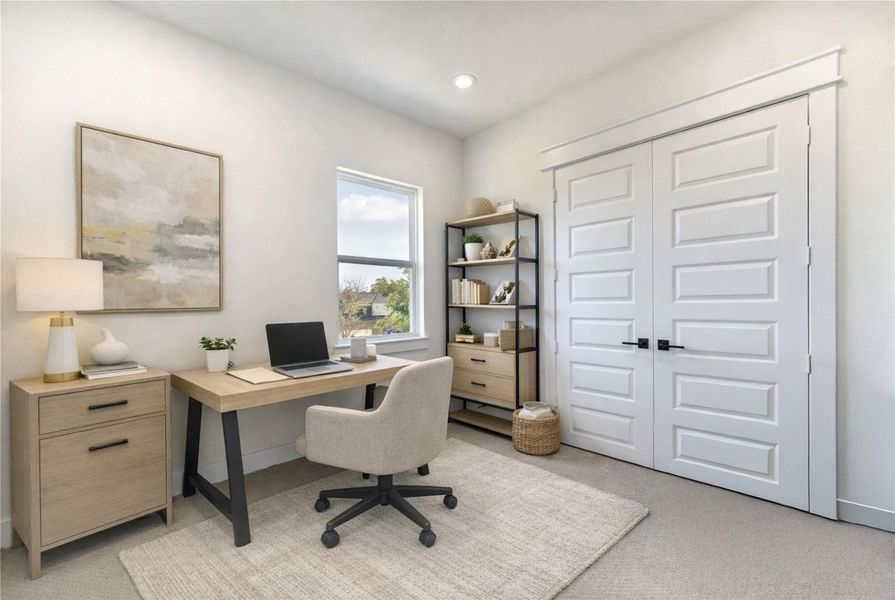 Third Floor secondary bedroom featuring its own private ensuite bathroom.