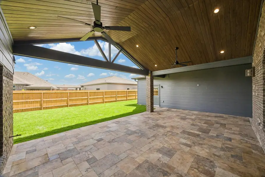 Newly installed covered patio