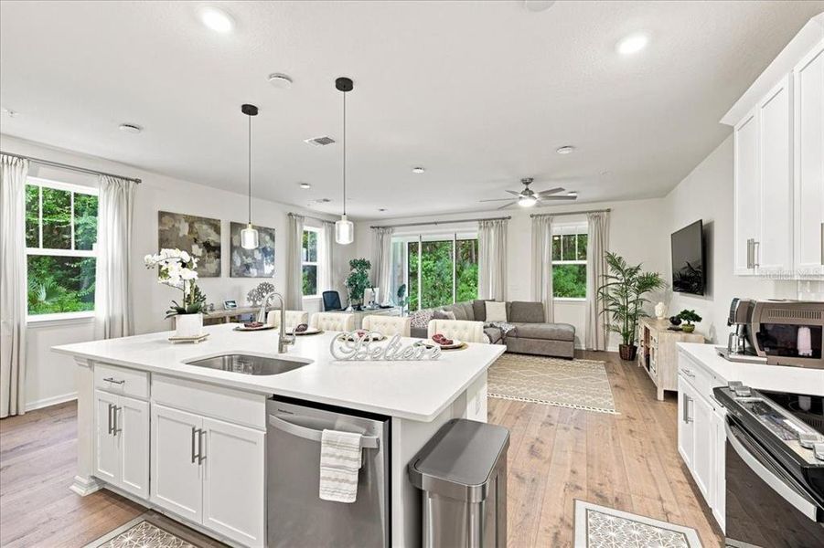 Furnished interior view inside a new home in Towns at Riverwalk, Sanford (Image 10). Furnished interior view inside a new home in Towns at Riverwalk, Sanford (Image 10).
