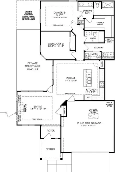 2D floor plan layout for the Palazzo by Epcon Communities in The Courtyards at Lupton Village, Fort Lupton, CO (Image 4). 2D floor plan layout for the Palazzo by Epcon Communities in The Courtyards at Lupton Village, Fort Lupton, CO (Image 4).