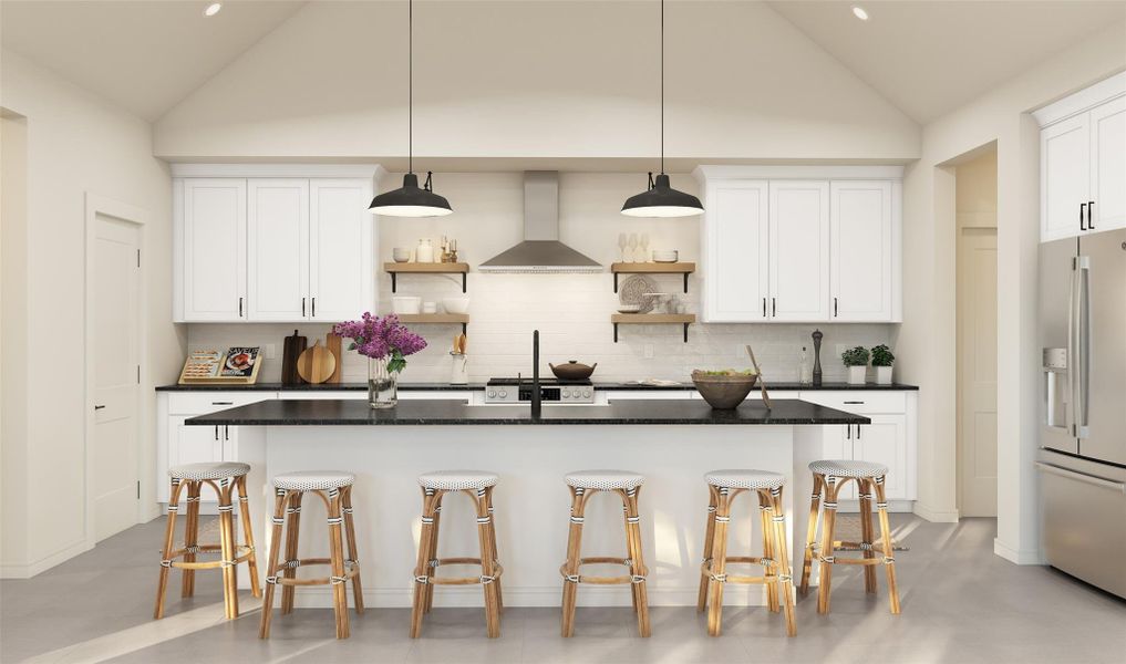 Gourmet island kitchen (*Artist rendering used for illustration purposes only.)