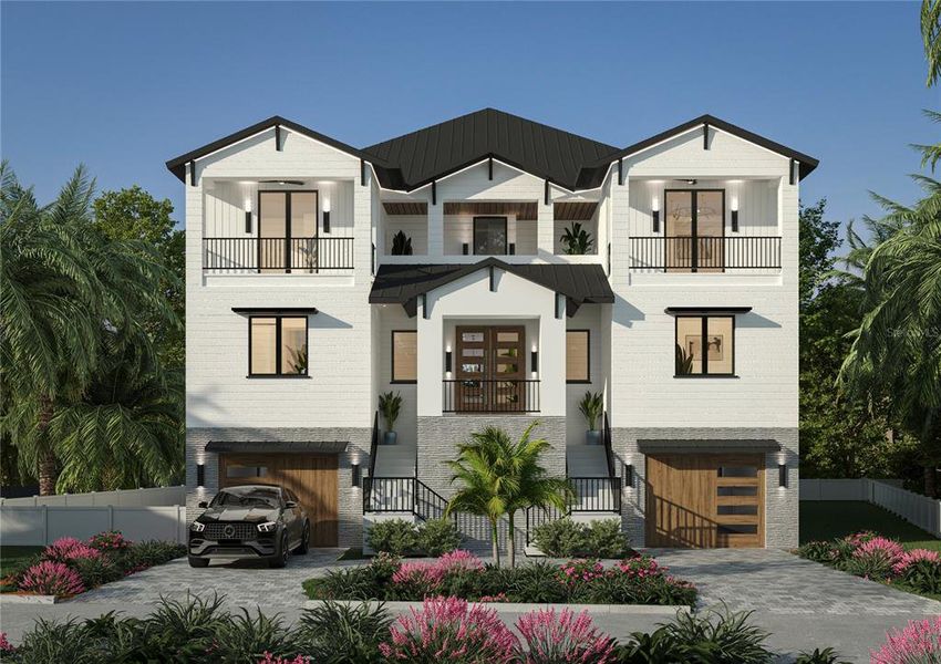 Front exterior of a new home in , Sarasota, FL, highlighting curb appeal (Image 2).