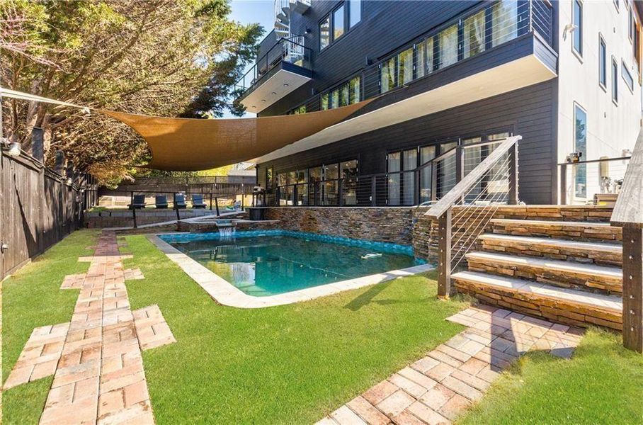 Exterior details and patio area of a home in , Marietta (Image 25).