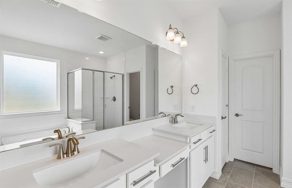 Primary bath with double vanities Primary bath with double vanities