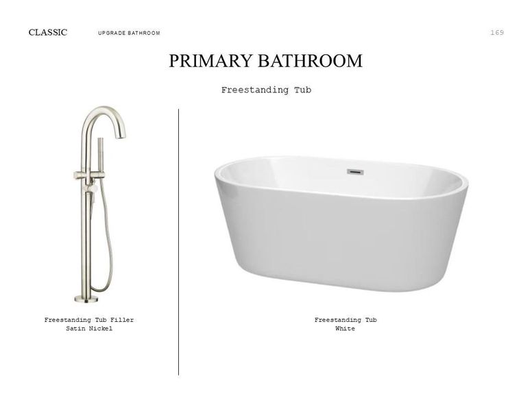 Classic Look Palette 3: Primary Bathroom Selection Sheet (*Artist rendering used for illustration purposes only.)