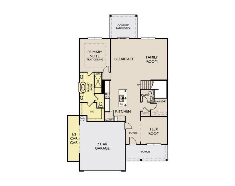 2D floor plan layout of this home in Willow Landing, Mount Juliet, TN (Image 5).