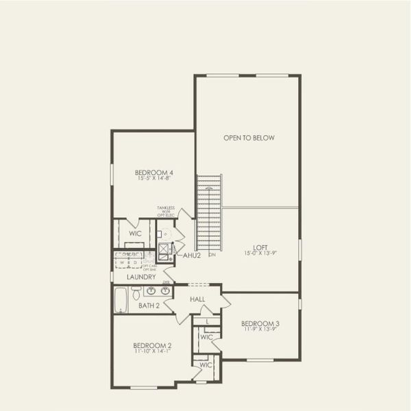 2D floor plan layout for the Firwood by Pulte Homes in Cordovan, Firestone, CO (Image 4).