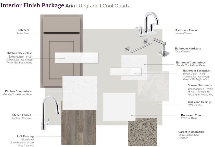 SA Interior Packages Aria Upgrade - Cool - Gray Cab - Quartz Miami Vena