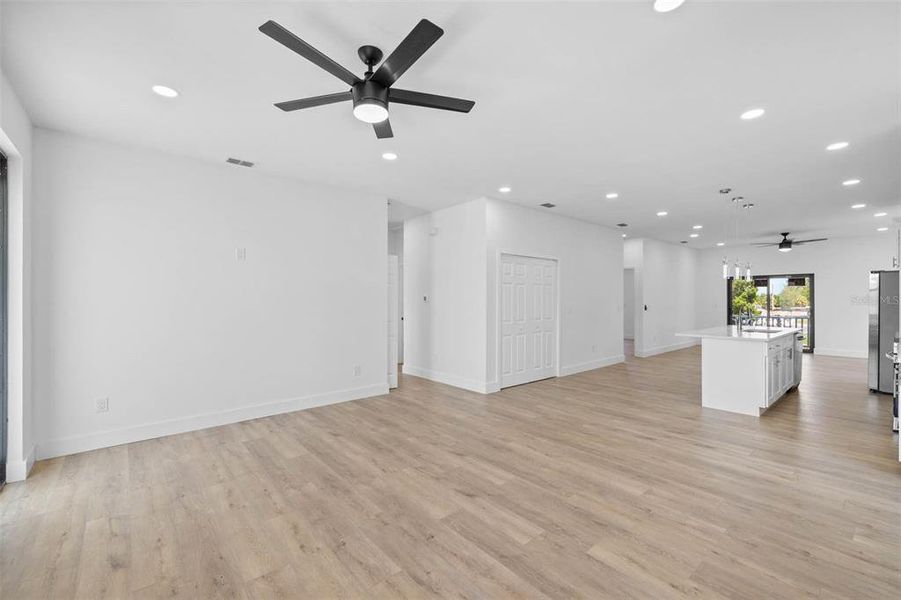 Living room/ Kitchen/ Dining room combo