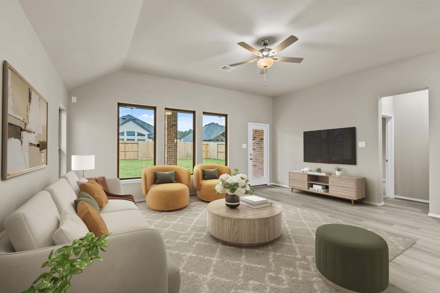 Furnished interior view inside a new home in The Highlands, Porter (Image 5).