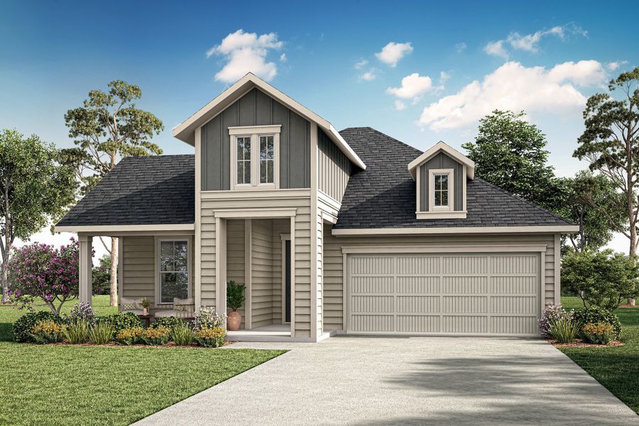 Representative exterior photo of a completed home built from the Mila by Tri Pointe Homes in Painted Tree, McKinney, TX (Image 13). Representative exterior photo of a completed home built from the Mila by Tri Pointe Homes in Painted Tree, McKinney, TX (Image 13).