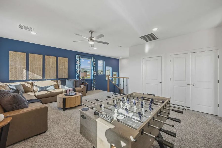 Representative furnished interior of a home built from the Dayton 50' by Chesmar Homes in Las Lomas, Forney (Image 33).