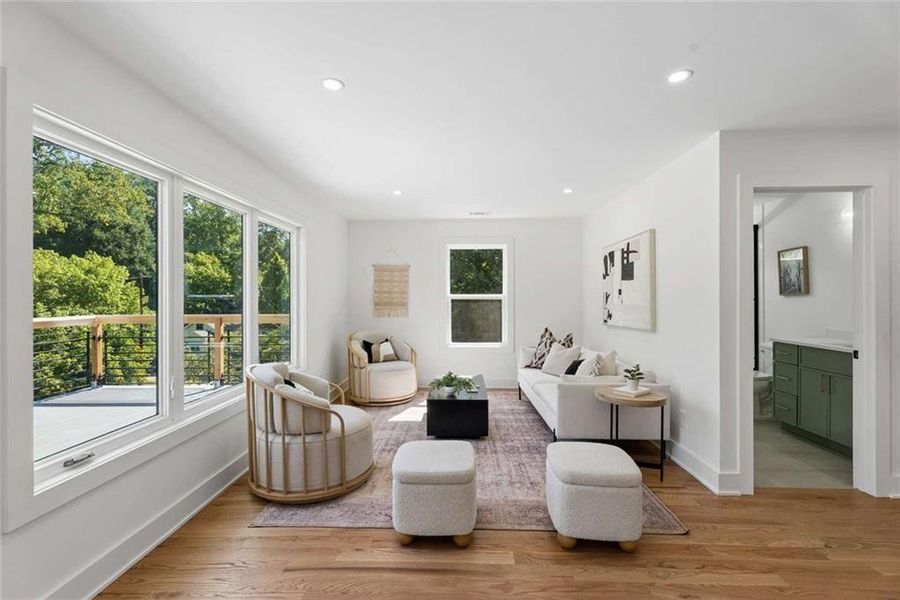 Furnished interior view inside a new home in , Atlanta (Image 18).