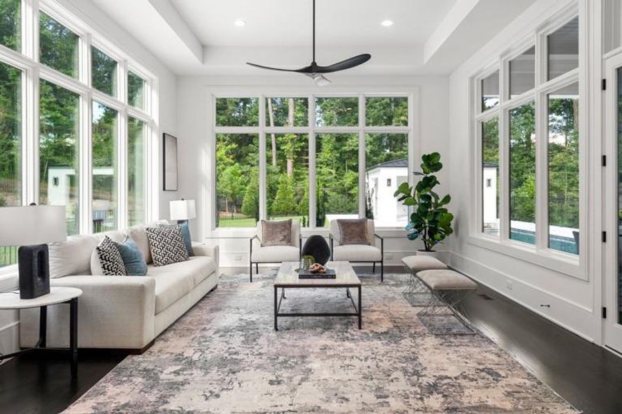Furnished interior view inside a new home in , Sandy Springs (Image 58).