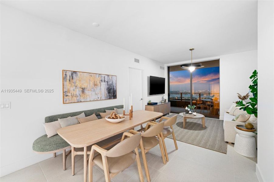 Furnished interior view inside a new home in , Miami (Image 24).