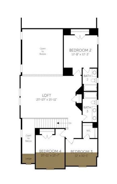 2D floor plan layout of this home in Landmark, Denton, TX (Image 5).