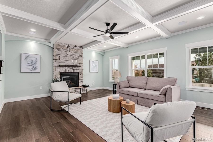 Furnished interior view inside a new home in , Firestone (Image 16).