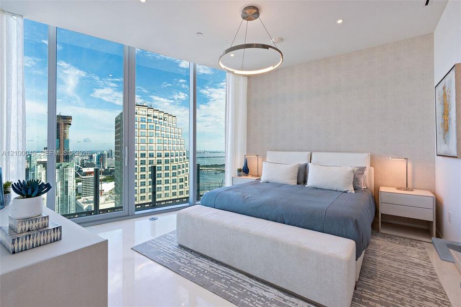 Furnished interior view inside a new home in , Miami (Image 15).