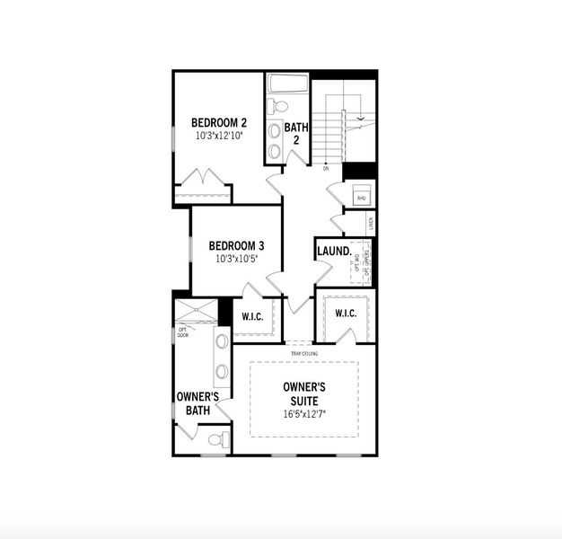2D floor plan layout for the Anastasia by Mattamy Homes in Celebration - Island Village, Celebration, FL (Image 3).
