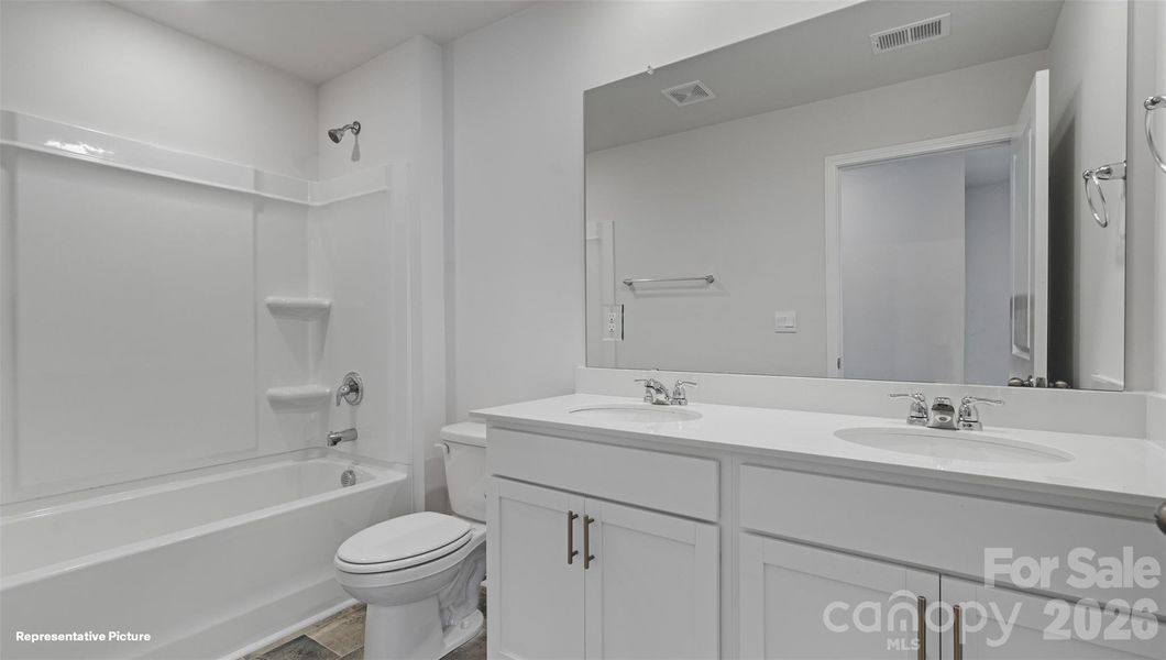 Furnished interior view inside a new home in The Hamptons at Hickory, Hickory (Image 9).