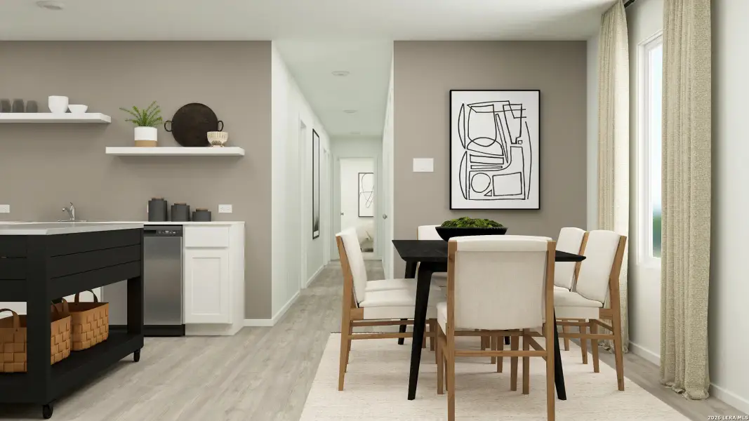 Furnished interior view inside a new home in Sapphire Grove, San Antonio (Image 22).