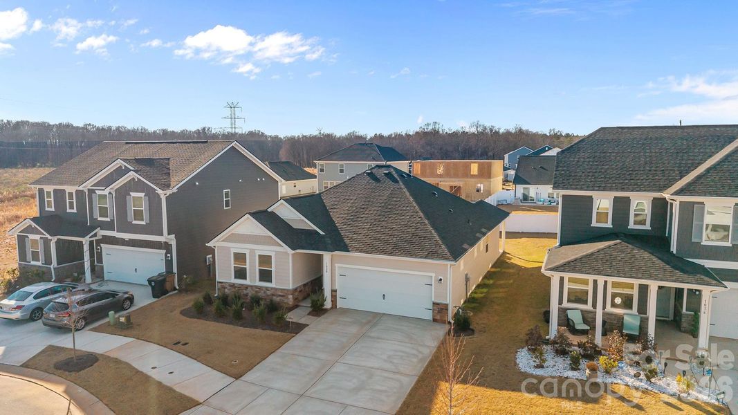 Front exterior of a new home in Sheffield, Indian Trail, NC, highlighting curb appeal (Image 28).
